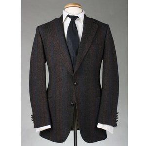 Vintage Racquet Club Manx Tweed Wool Brown Blazer